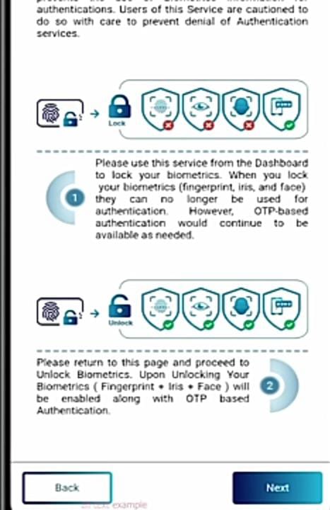 Aadhar Card Lock/Unlock