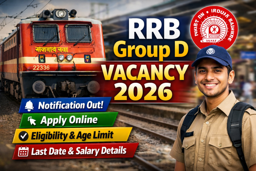 RRB Group D Vacancy 2026: Notification, Apply Online, Eligibility, Last Date, Salary Full Details