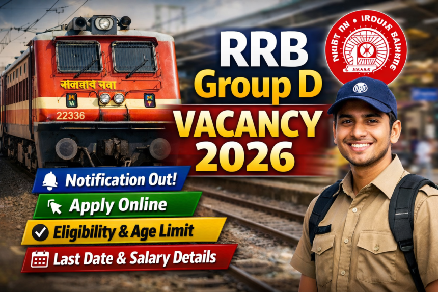 RRB Group D Vacancy 2026: Notification, Apply Online, Eligibility, Last Date, Salary Full Details